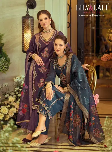 Gulabo By Lily And Lali Viscose Silk Kurti With Bottom Dupatta Suppliers In India